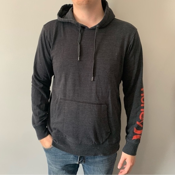 π Hurley Dark Grey Lightweight Spring/Summer Sweater - Unisex, Menβs Size LG π - Picture 1 of 14